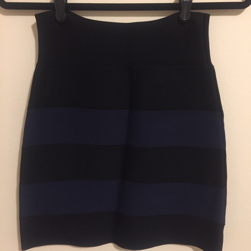 Navy and Black bandage skirt